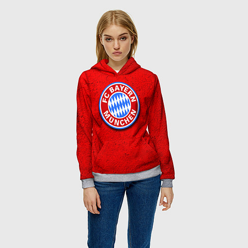 Женская толстовка Bayern FC / 3D-Меланж – фото 3