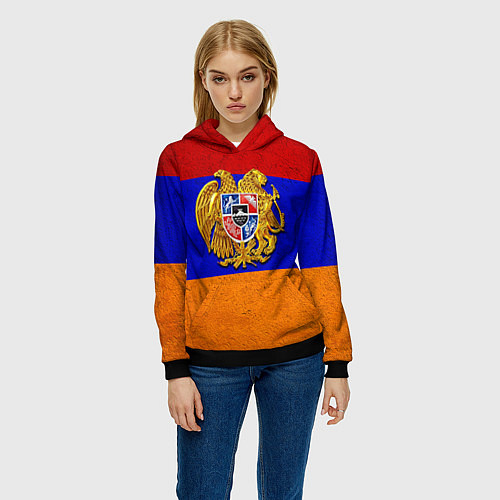 Женская толстовка Армения / 3D-Черный – фото 3