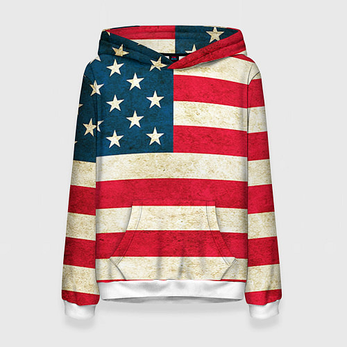 Женская толстовка США / 3D-Белый – фото 1
