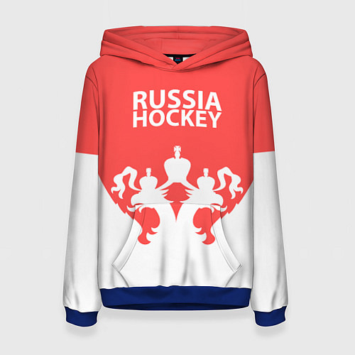 Женская толстовка Russia Hockey / 3D-Синий – фото 1