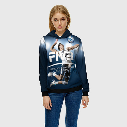 Женская толстовка Волейбол 4 / 3D-Черный – фото 3