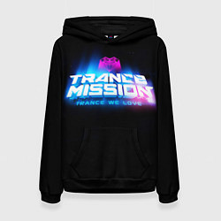 Толстовка-худи женская Trancemission: Trance we love, цвет: 3D-черный