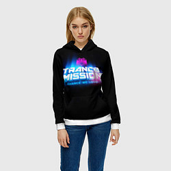 Толстовка-худи женская Trancemission: Trance we love, цвет: 3D-белый — фото 2