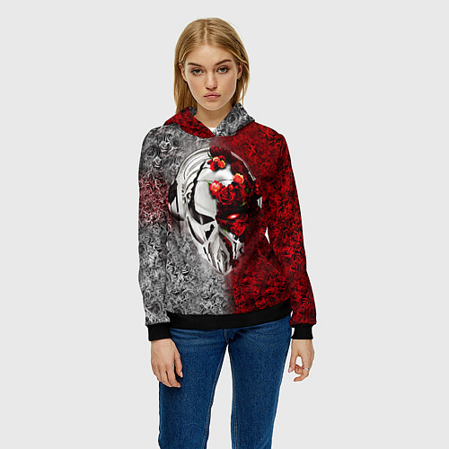 Женская толстовка Pirate Station: Flowers / 3D-Черный – фото 3