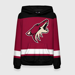 Толстовка-худи женская Arizona Coyotes, цвет: 3D-черный