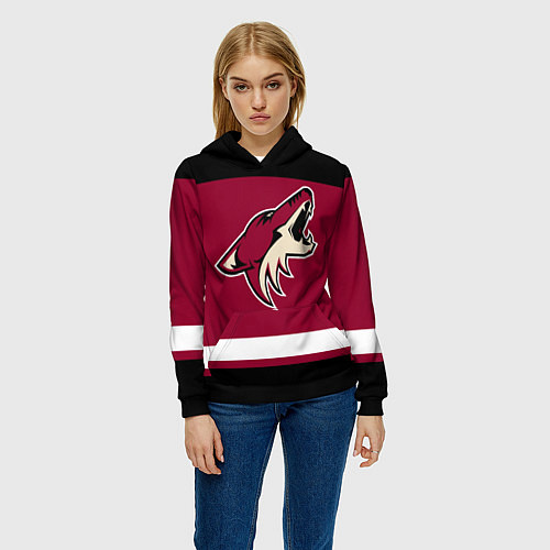 Женская толстовка Arizona Coyotes / 3D-Черный – фото 3