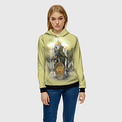 Толстовка-худи женская Имперская русь, цвет: 3D-черный — фото 2