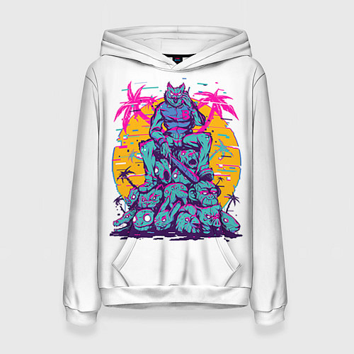 Женская толстовка Hotline Miami: Throne / 3D-Белый – фото 1