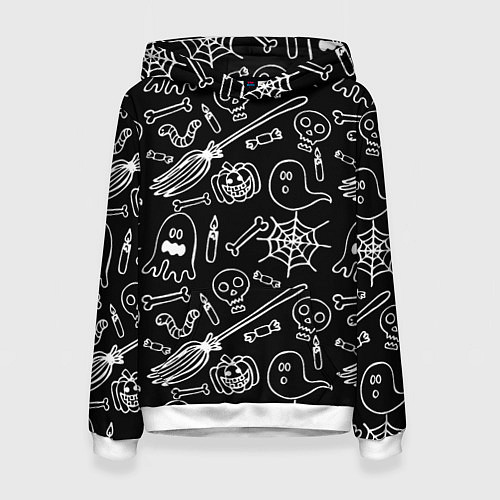 Женская толстовка Призрачный арт / 3D-Белый – фото 1