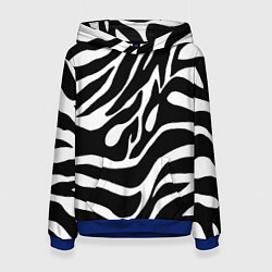 Толстовка-худи женская Зебра, цвет: 3D-синий