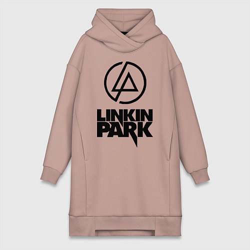Женская толстовка-платье Linkin Park / Пыльно-розовый – фото 1