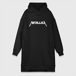 Женское худи-платье Metallica, цвет: черный