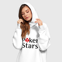 Женское худи-платье Poker Stars, цвет: белый — фото 2