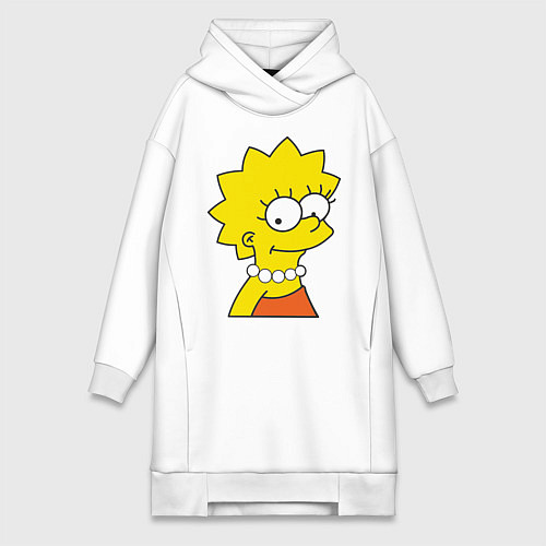 Женская толстовка-платье Lisa Simpson / Белый – фото 1