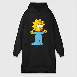 Женская толстовка-платье Maggie Simpson