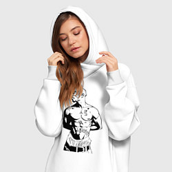 Женское худи-платье 2pac, цвет: белый — фото 2
