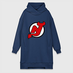 Женское худи-платье New Jersey Devils, цвет: тёмно-синий