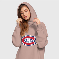 Женское худи-платье Montreal Canadiens, цвет: пыльно-розовый — фото 2
