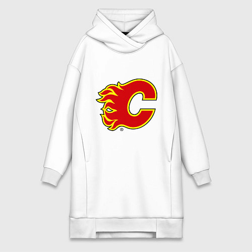 Женская толстовка-платье Calgary Flames / Белый – фото 1