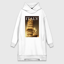 Женская толстовка-платье Leaning tower of Pisa