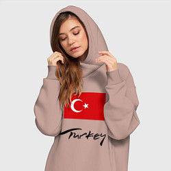 Женское худи-платье Turkey, цвет: пыльно-розовый — фото 2