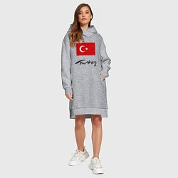 Женское худи-платье Turkey, цвет: меланж — фото 2
