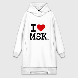 Женская толстовка-платье I love MSK