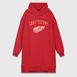 Женское худи-платье Detroit Red Wings, цвет: красный