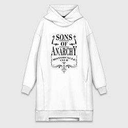 Женское худи-платье Anarchy Motorcycle Club, цвет: белый