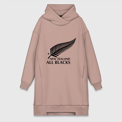 Женская толстовка-платье New Zeland: All blacks / Пыльно-розовый – фото 1