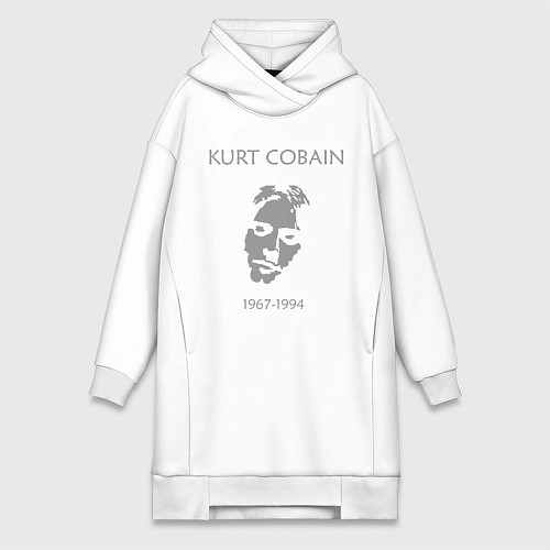 Женская толстовка-платье Kurt Cobain: 1967-1994 / Белый – фото 1