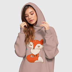 Женское худи-платье Лисичка, цвет: пыльно-розовый — фото 2
