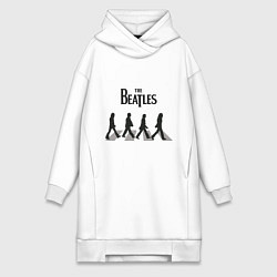 Женское худи-платье The Beatles: Abbey Road, цвет: белый