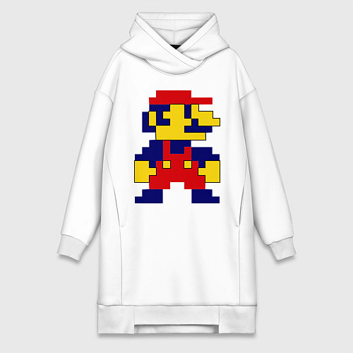 Женская толстовка-платье Pixel Mario / Белый – фото 1