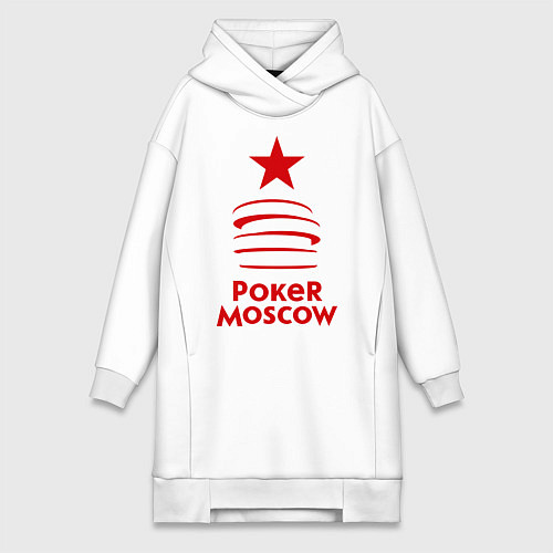 Женская толстовка-платье Poker Moscow / Белый – фото 1