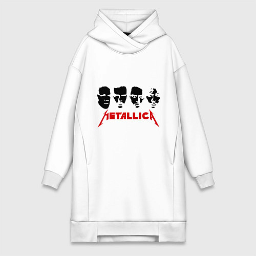 Женская толстовка-платье Metallica (Лица) / Белый – фото 1
