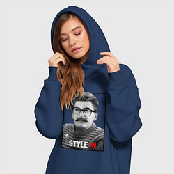 Женское худи-платье Stalin: Style in, цвет: тёмно-синий — фото 2