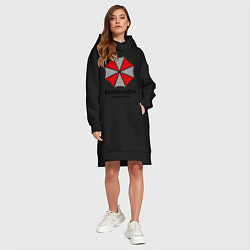 Женское худи-платье Umbrella corporation, цвет: черный — фото 2