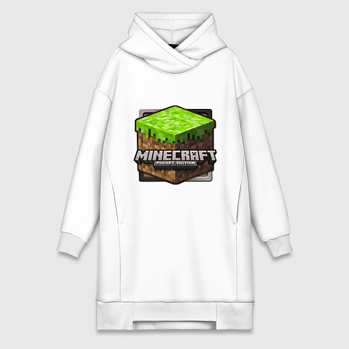 Женская толстовка-платье Minecraft: Pocket Edition / Белый – фото 1