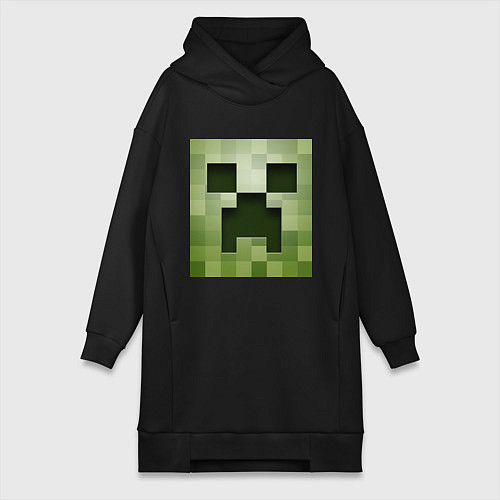 Женская толстовка-платье Мinecraft creeper / Черный – фото 1