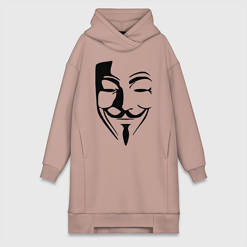 Женская толстовка-платье Vendetta Mask / Пыльно-розовый – фото 1