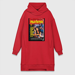 Женское худи-платье Pulp Fiction Cover, цвет: красный