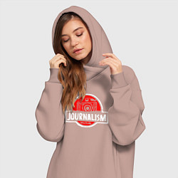 Женское худи-платье Journalism, цвет: пыльно-розовый — фото 2