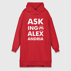 Женское худи-платье Asking Alexandria, цвет: красный