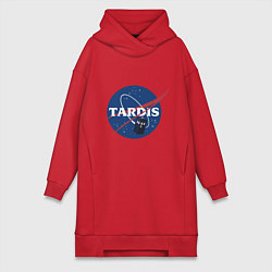 Женское худи-платье Tardis NASA, цвет: красный