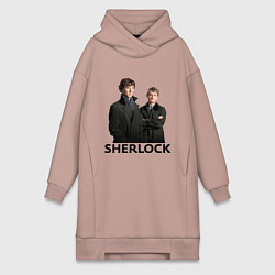 Женское худи-платье Sherlock, цвет: пыльно-розовый