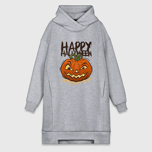 Женская толстовка-платье Happy halloween / Меланж – фото 1