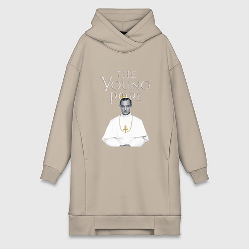 Женская толстовка-платье The Young Pope / Миндальный – фото 1