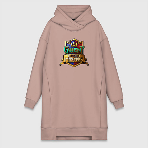 Женская толстовка-платье Гвинт / Пыльно-розовый – фото 1