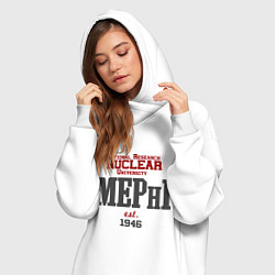 Женское худи-платье MEPHI, цвет: белый — фото 2